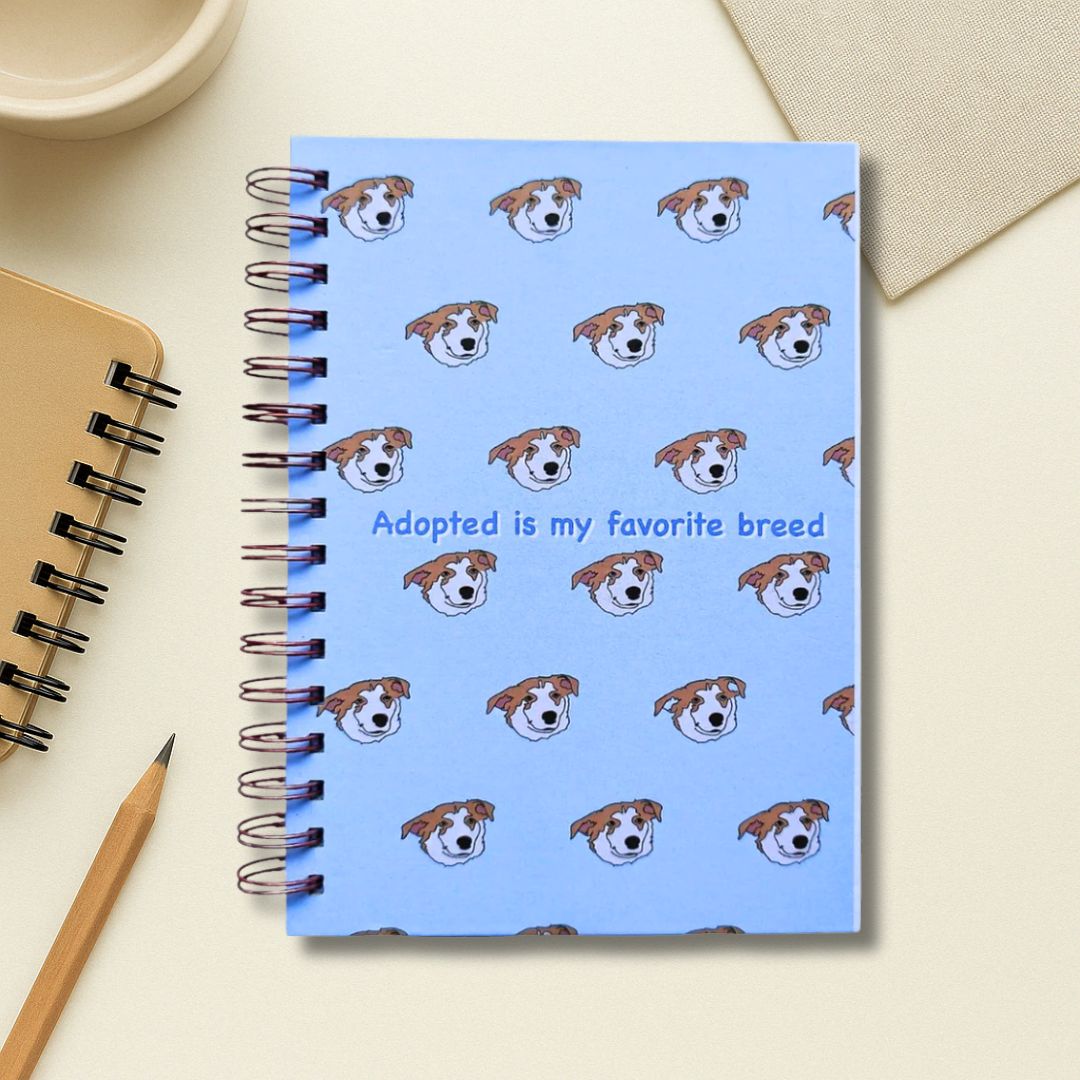 Notebook - A5 size | 100 GSM | 150 pages (Adopted Dog)
