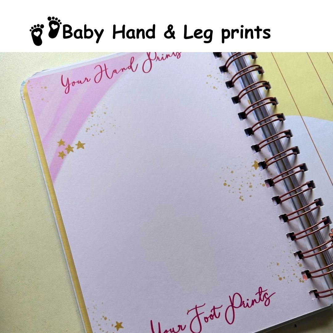 Baby memory book | Personalized with the name of your child | 0 to 4 years | A5 Size | Space Blue - Bop Canvases