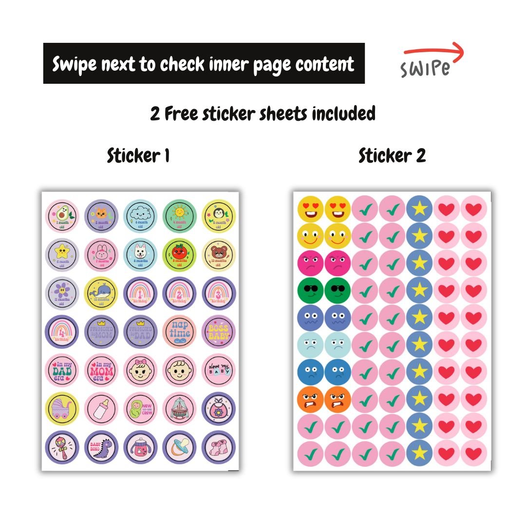 Baby memory book | Personalized with the picture & name of your child | 0 to 4 years | A5 Size | Beige - Bop Canvases