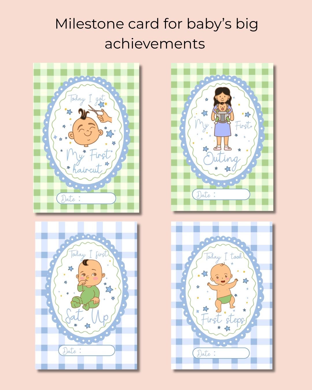 Baby Milestone Cards (Set of 24) - Bop Canvases