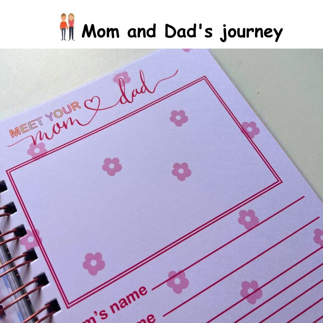 Baby Milestone Journal - Lullaby Teal | 0 to 4 years | A5 Size - Bop Canvases