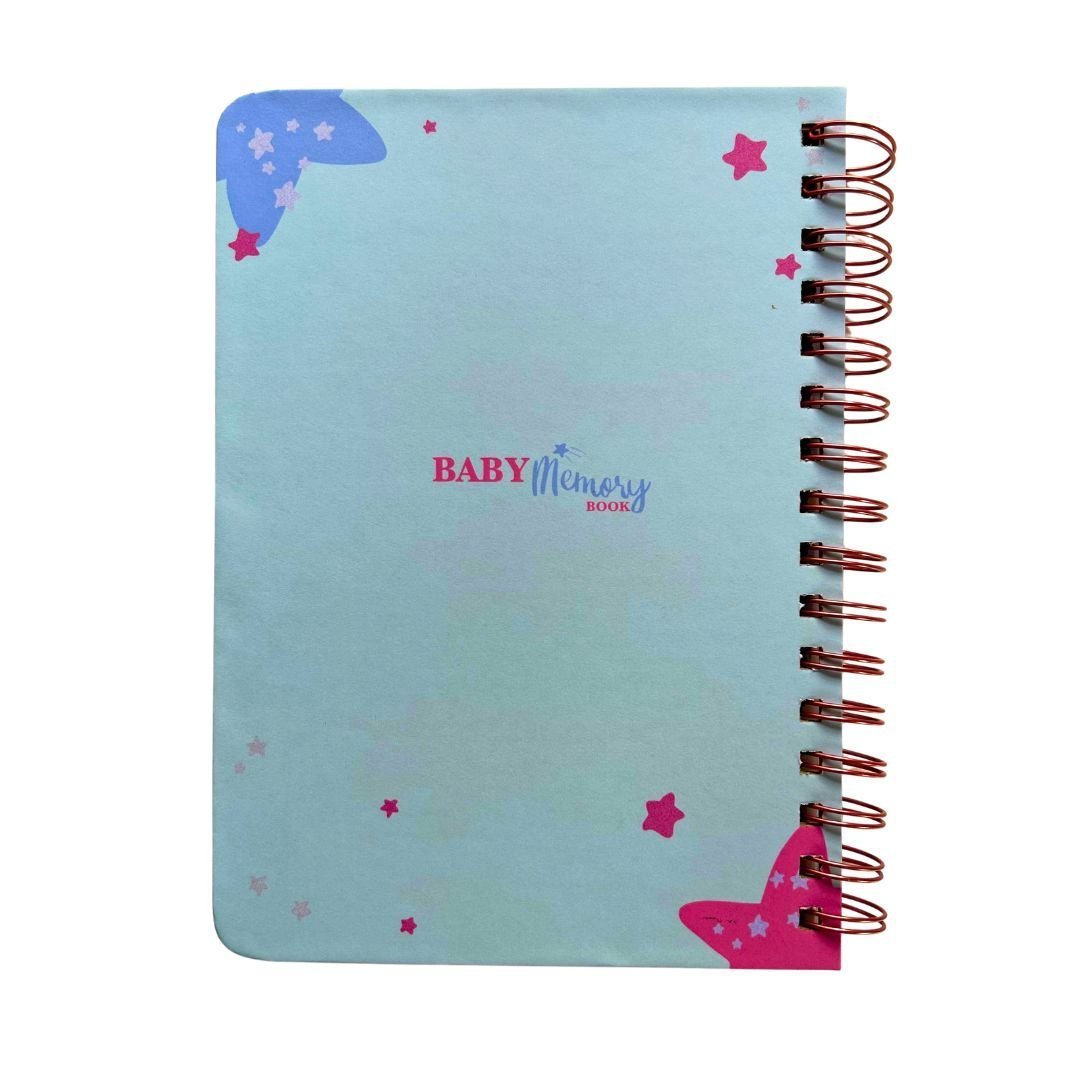 Baby Milestone Journal - Powder blue Bunny | 0 to 4 years | A5 Size - Bop Canvases