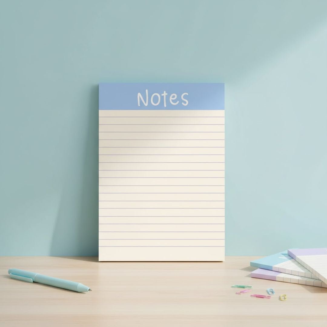 Blue notes | A6 notepad - Bop Canvases
