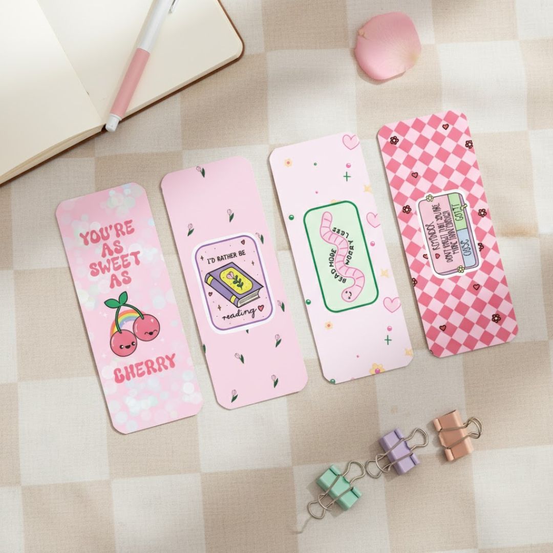 Bookmark Set of 4 - Bookworm