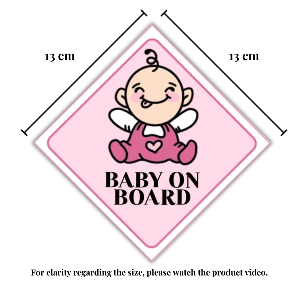 Baby on Board Car Sticker (Pink)