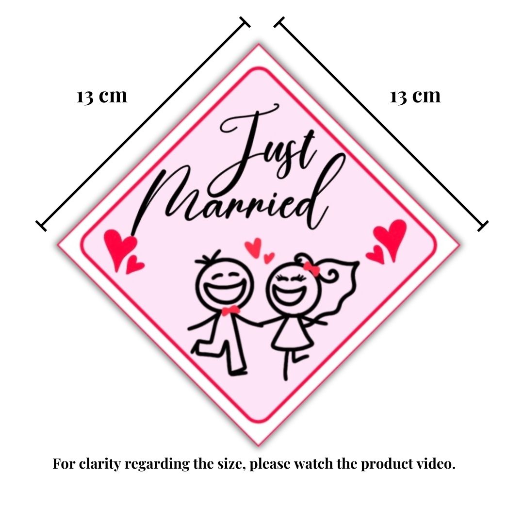 Just Married Car Sticker