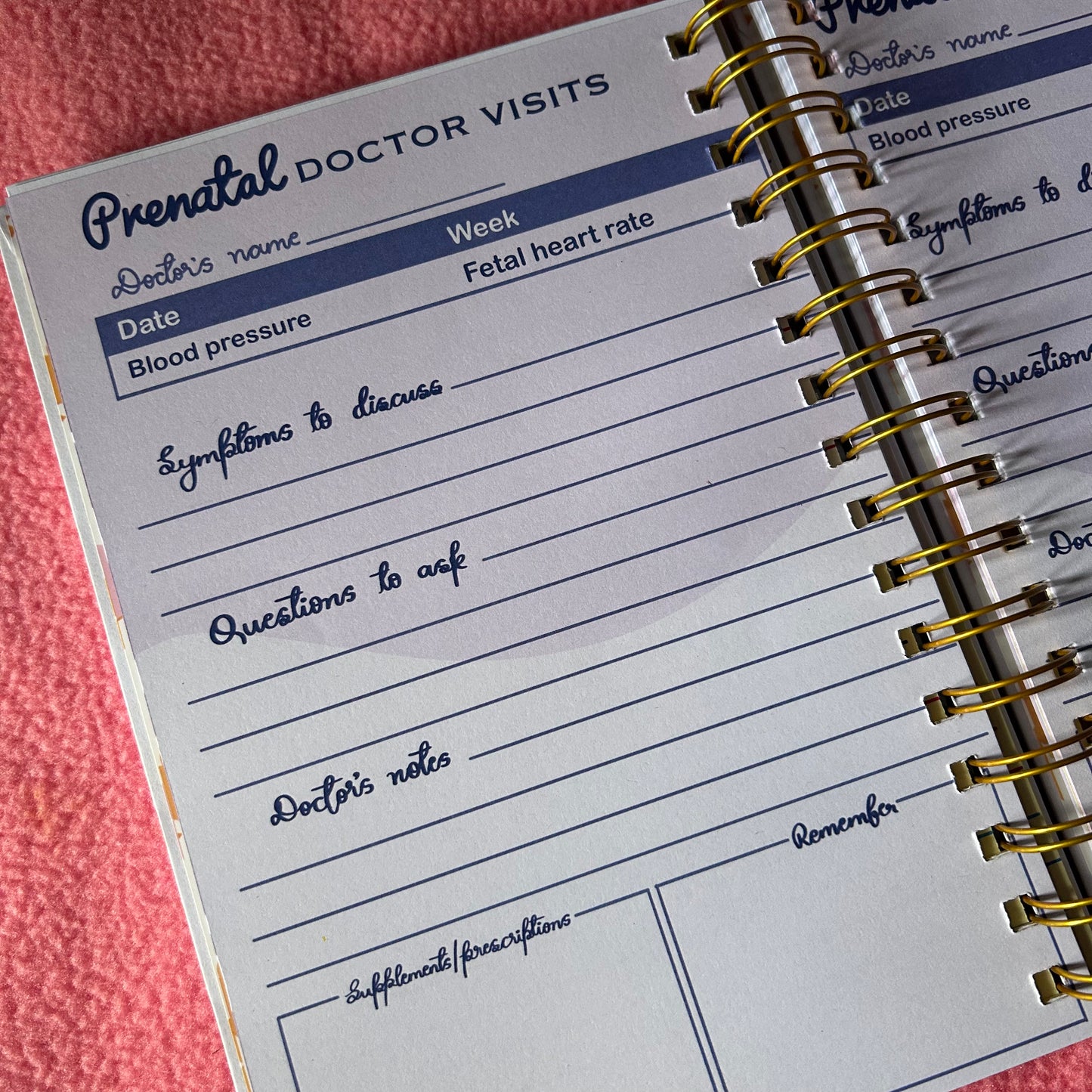 Twin Pregnancy Journal - 9 Months Journal | Personalized with name | Due with two