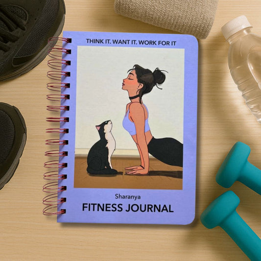 Fitness Journal - Fit and Fab | Lavender | 6 Months Journal - Bop Canvases