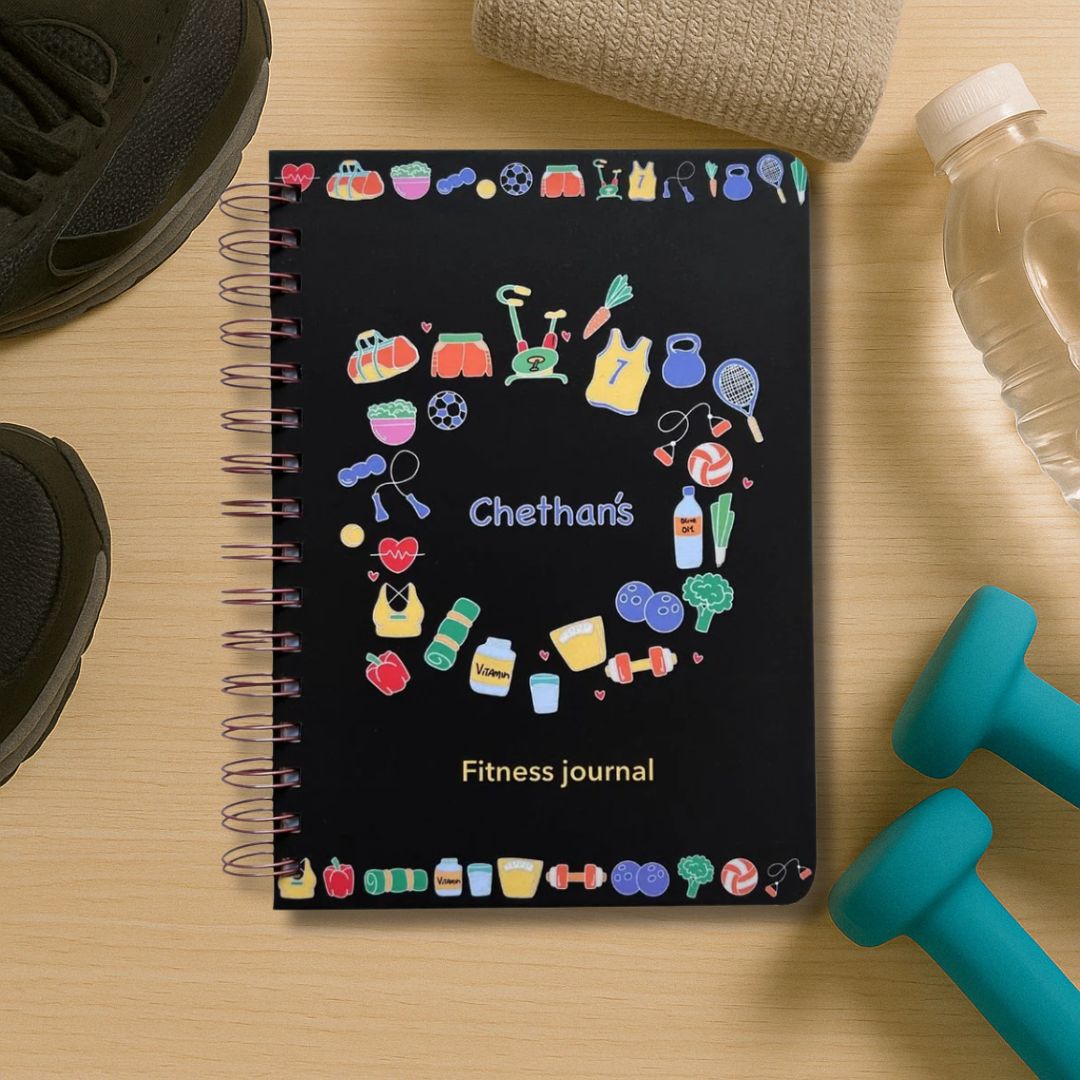 Fitness Journal - Fit Dairy | Black | 3 months - Bop Canvases