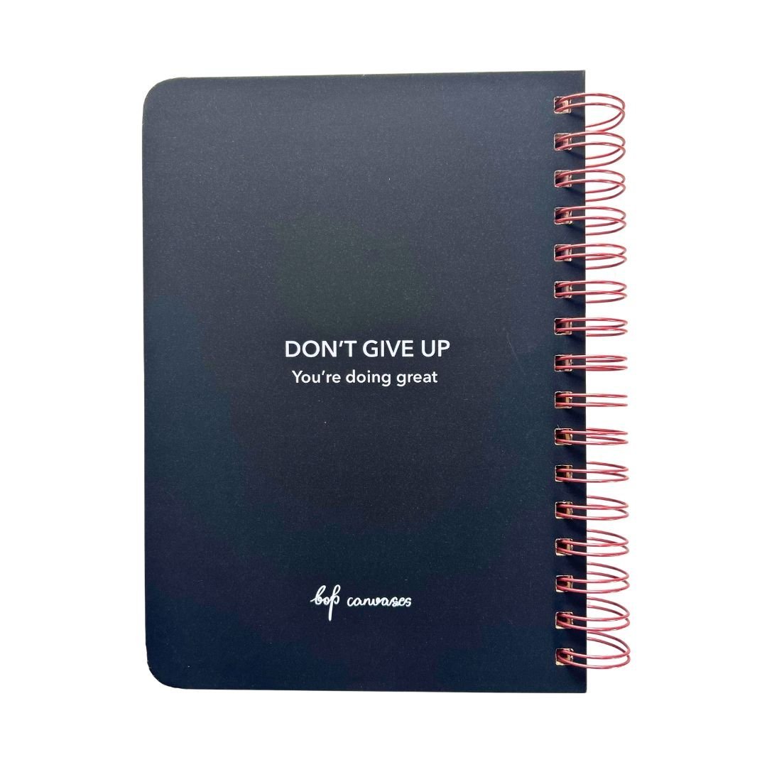 Fitness Journal - Fit Life | Black | 6 Months Journal - Bop Canvases