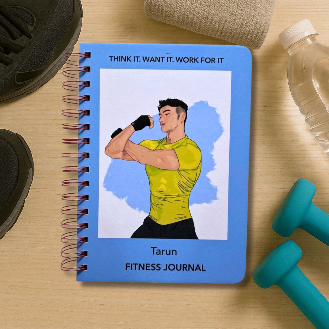 Fitness Journal - Fit Life | Blue | 6 Months Journal - Bop Canvases