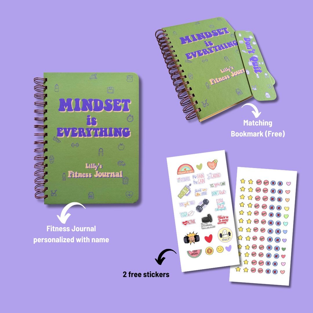 Fitness Journal - Mindset is everything | Green | 3 months - Bop Canvases