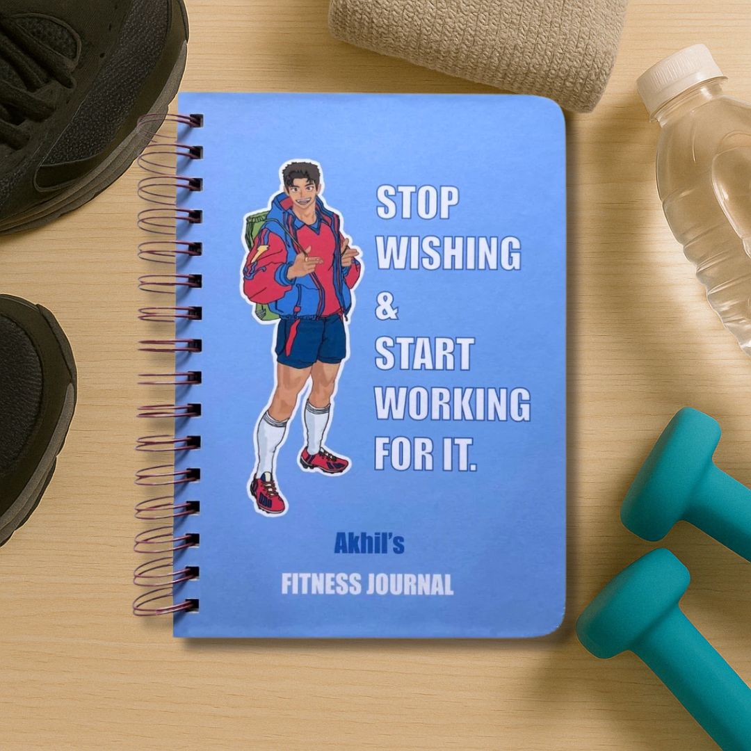 Fitness Journal - Sporty men | 6 Months Journal - Bop Canvases