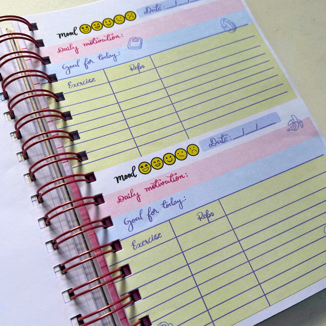 Fitness Journal - Sporty men | 6 Months Journal - Bop Canvases
