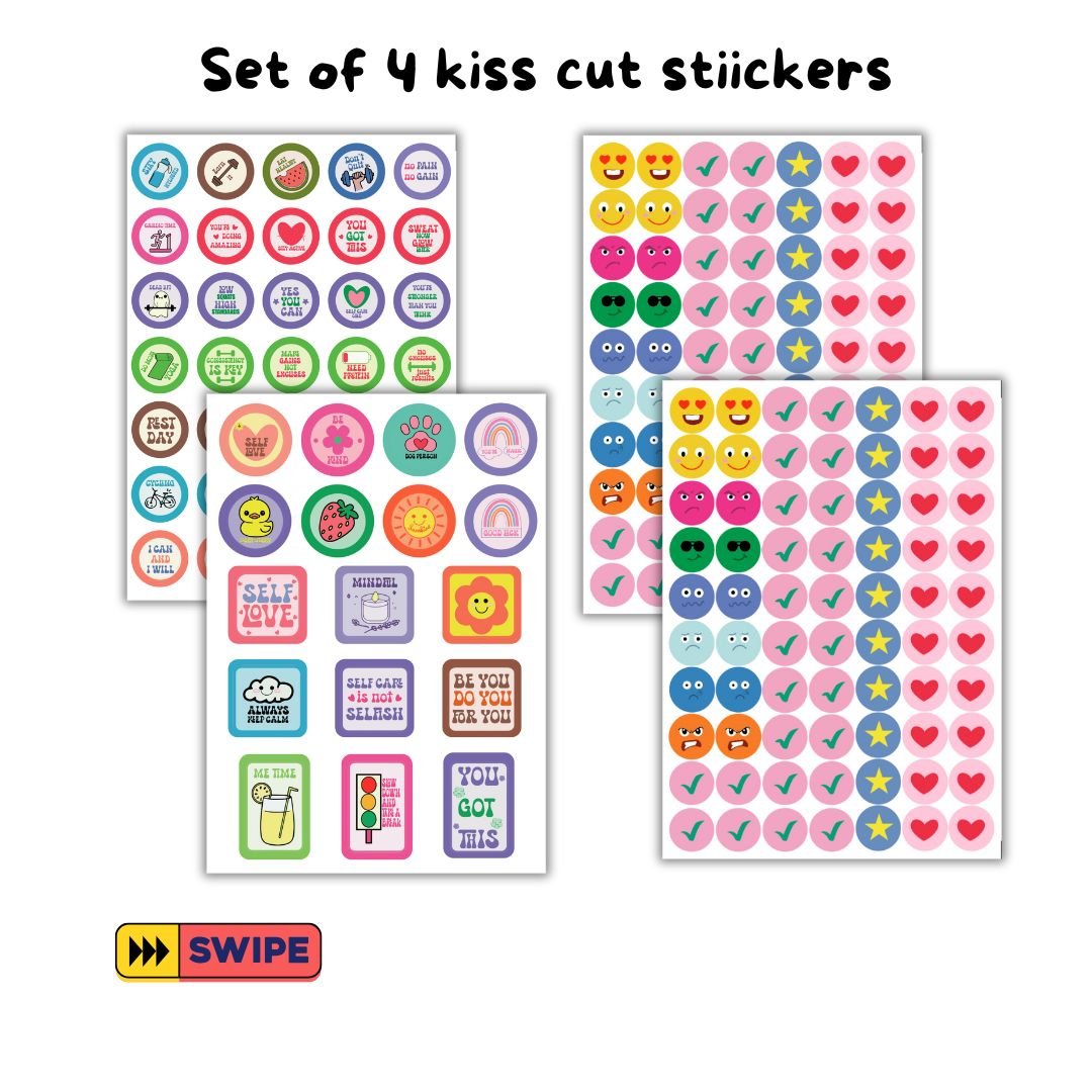 Kiss cut sticker sheet | Pack of 4 - Bop Canvases