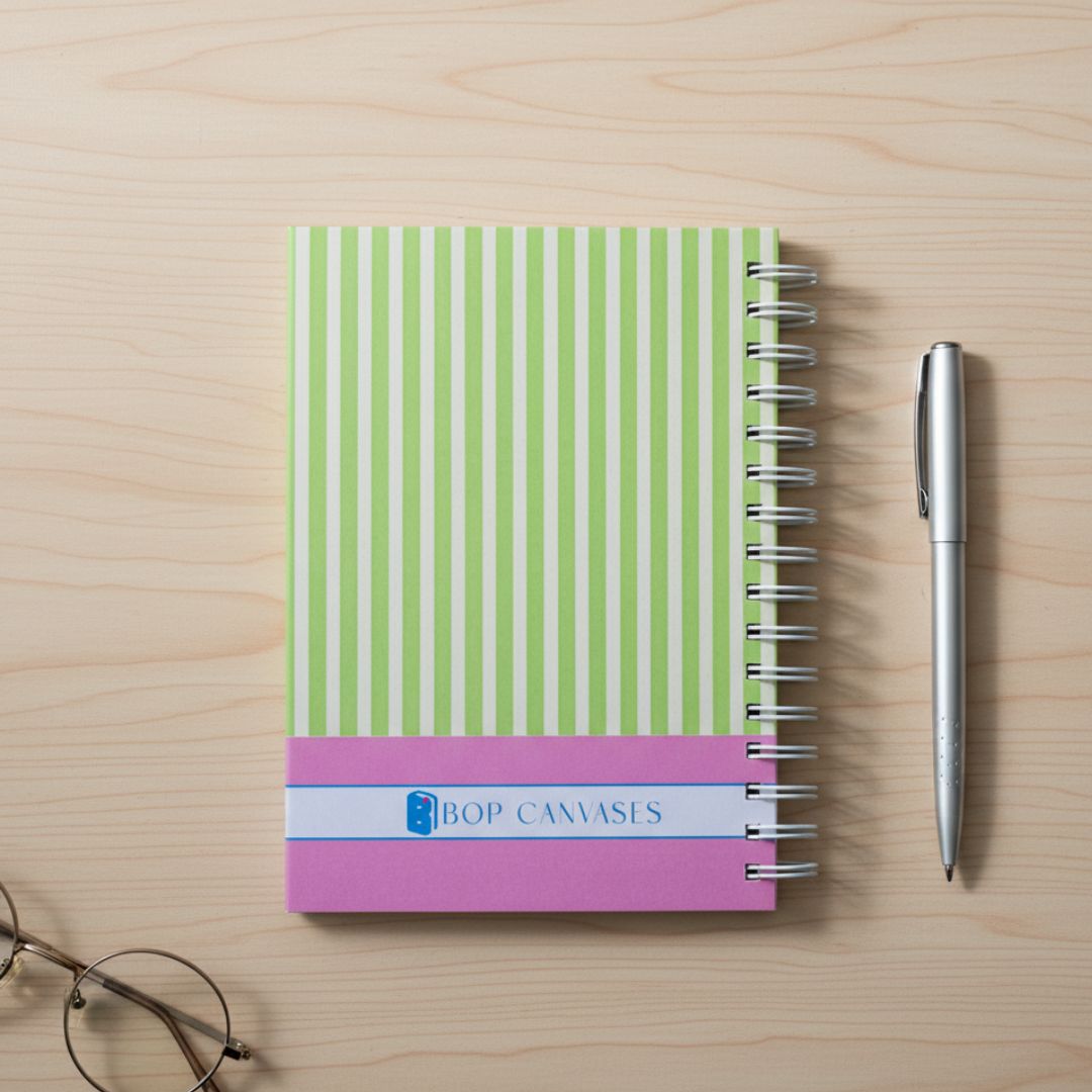 Notebook | Personalized with Name | 150 Pages, Hardcover | Autumn - Bop Canvases