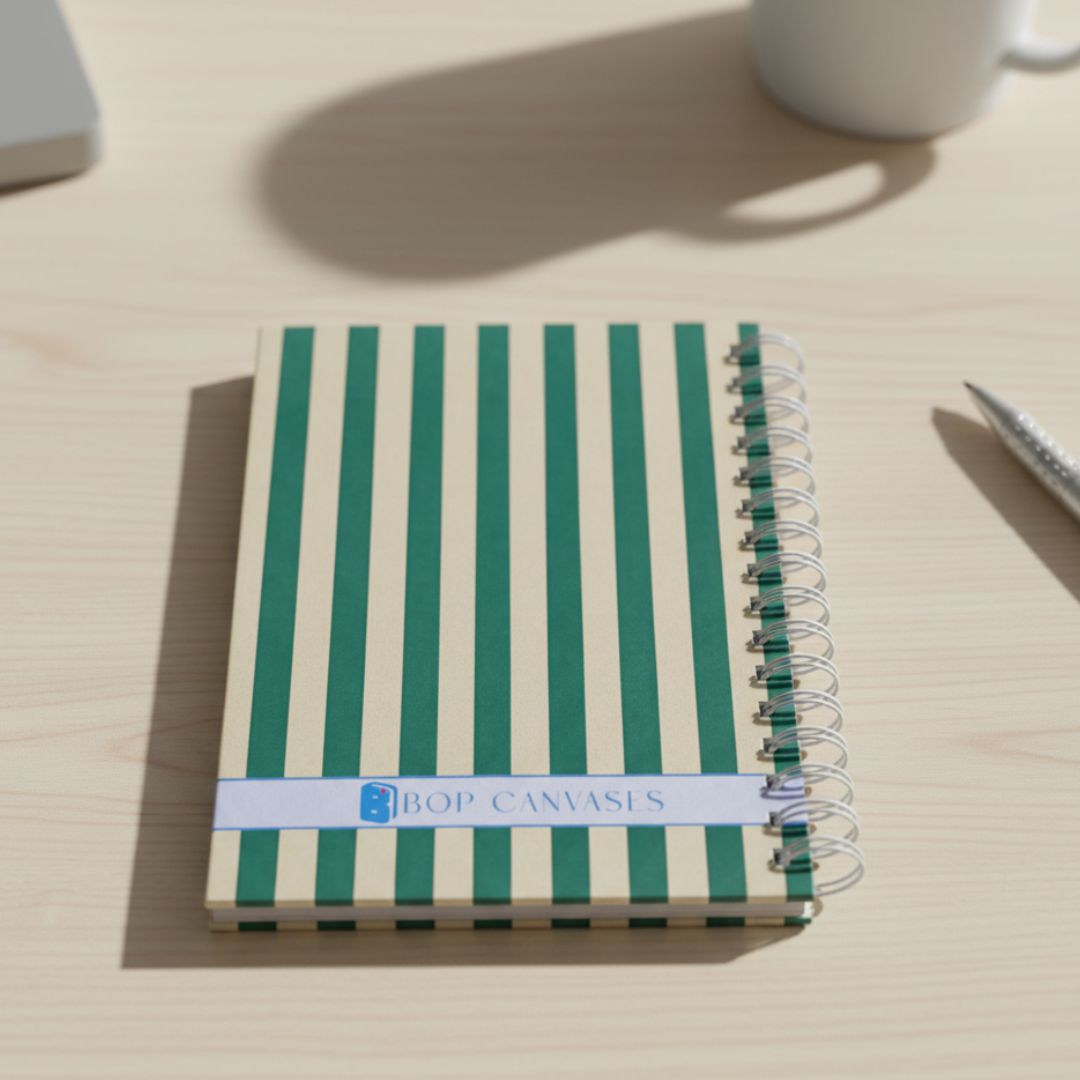 Notebook | Personalized with Name | 150 Pages, Hardcover | Daylight - Bop Canvases