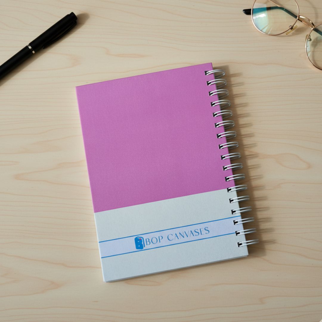 Notebook | Personalized with Name | 150 Pages, Hardcover | Mauve - Bop Canvases