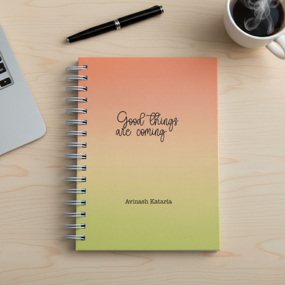 Notebook | Personalized with Name | 150 Pages, Hardcover | Summer - Bop Canvases