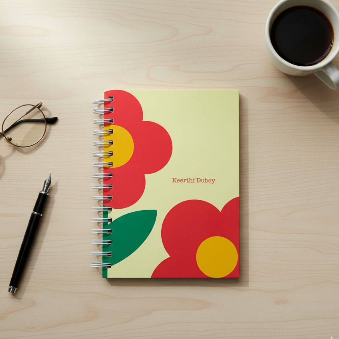 Notebook | Personalized with Name | 150 Pages, Hardcover | Sunny - Bop Canvases