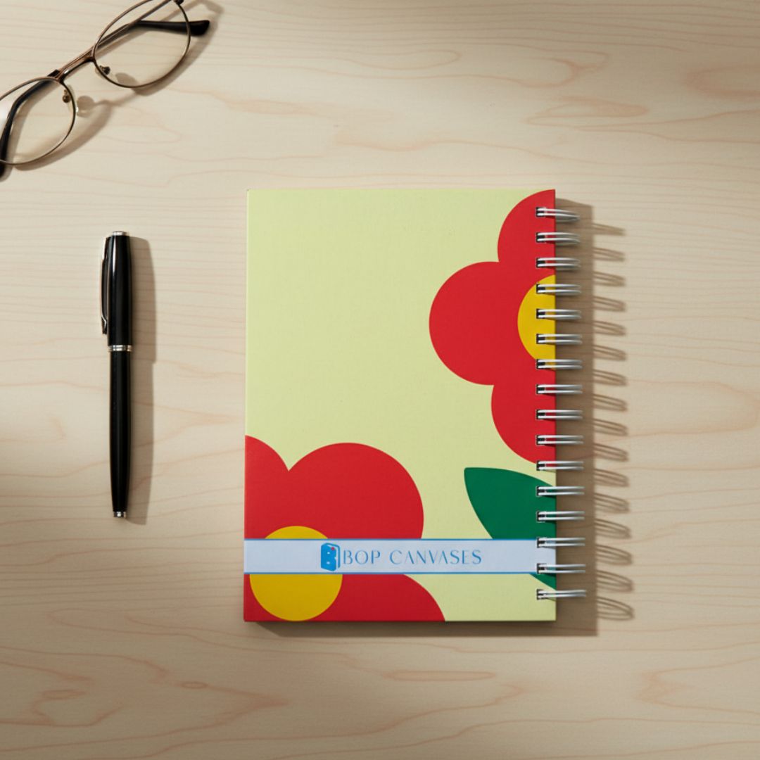 Notebook | Personalized with Name | 150 Pages, Hardcover | Sunny - Bop Canvases