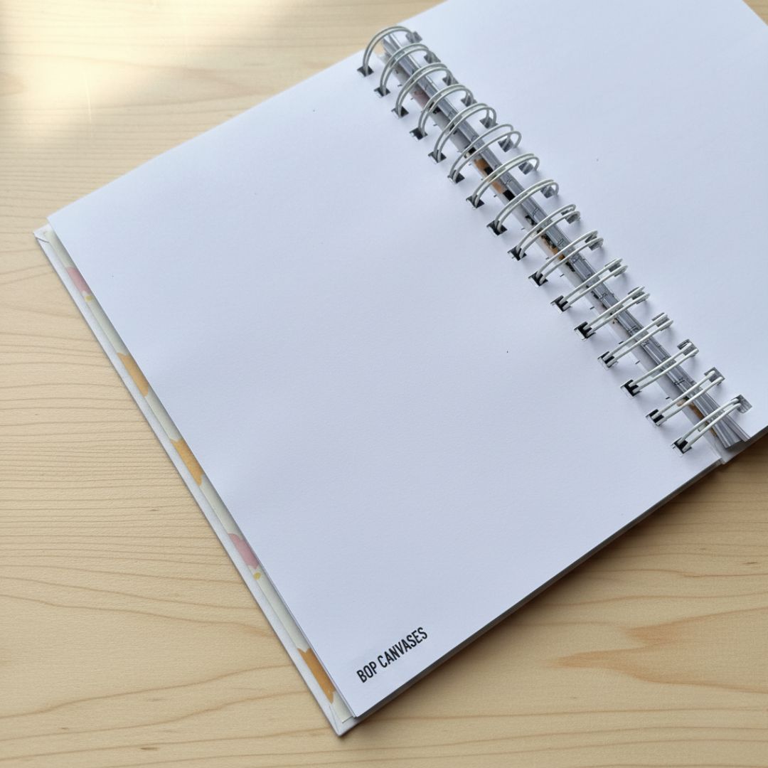 Notebook | Personalized with Name | 150 Pages, Hardcover | Winter - Bop Canvases