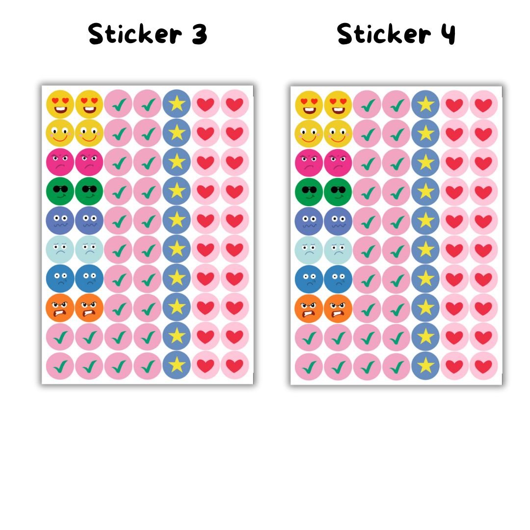 Positive Vibes & Smiley Stickers – 4 Sheets Pack - Bop Canvases