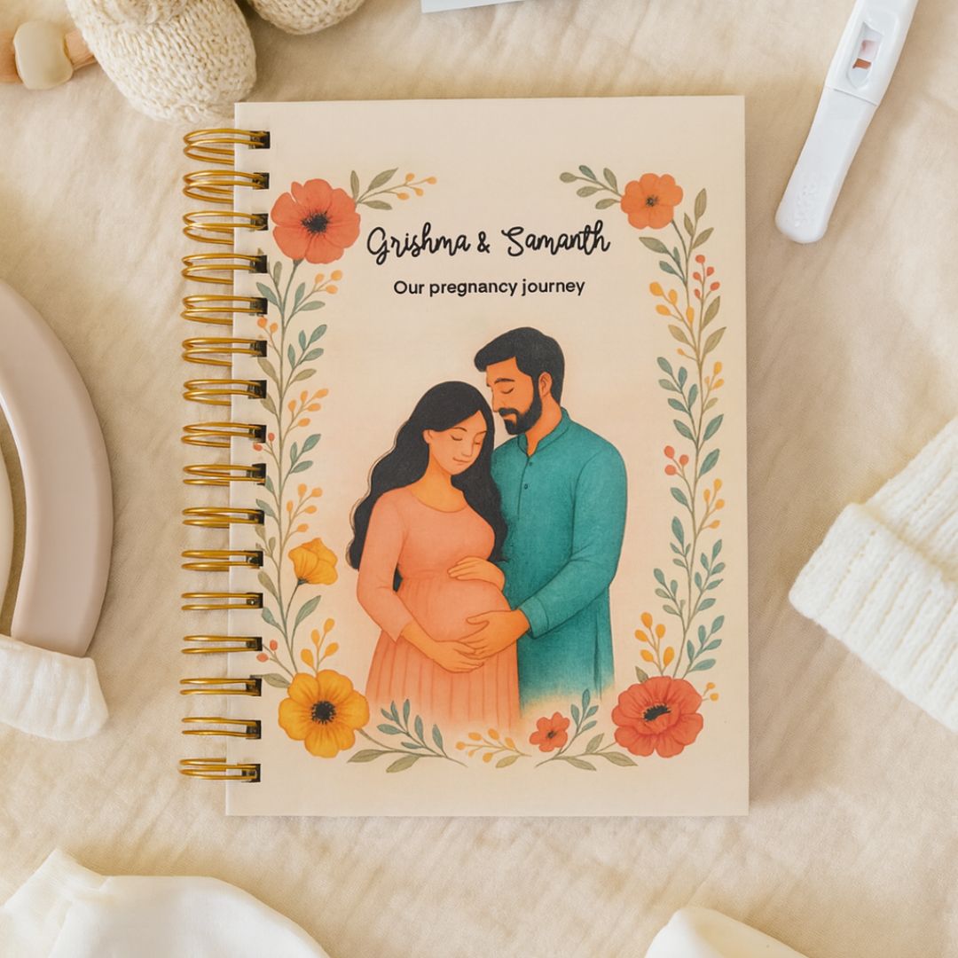 Pregnancy Journal - Awaiting your arrival | Parents to be | 9 Months Journal - Bop Canvases