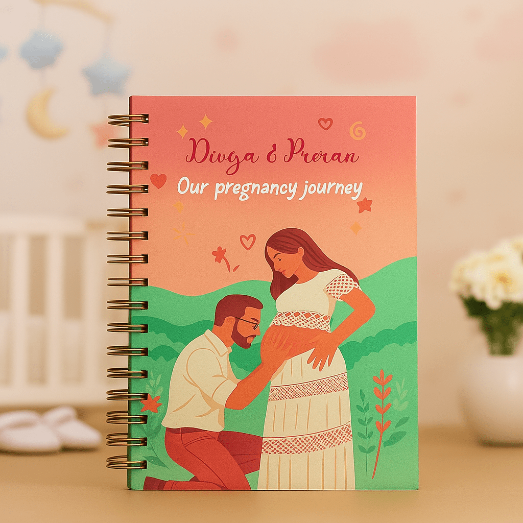 Pregnancy Journal - Cherished Beginnings | Parents to be | 9 Months Journal - Bop Canvases