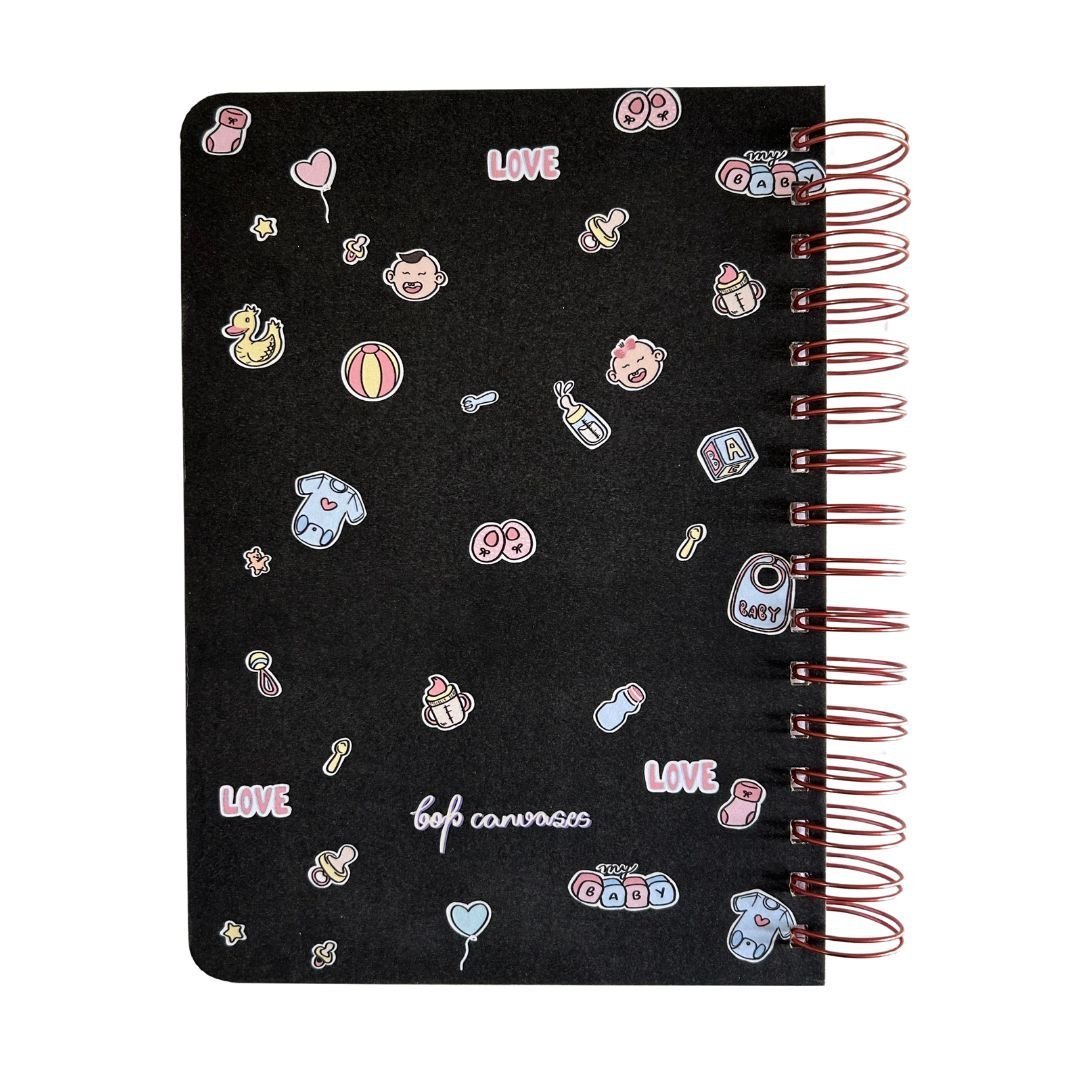 Pregnancy Journal - Goth Mom | Parents to be | 9 Months Journal - Bop Canvases