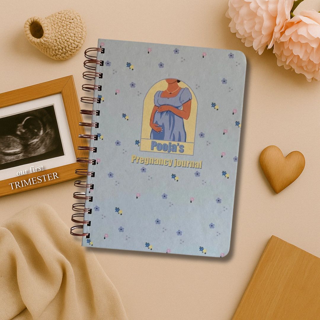 Pregnancy Journal - Iris Flower | 9 Months Journal - Bop Canvases