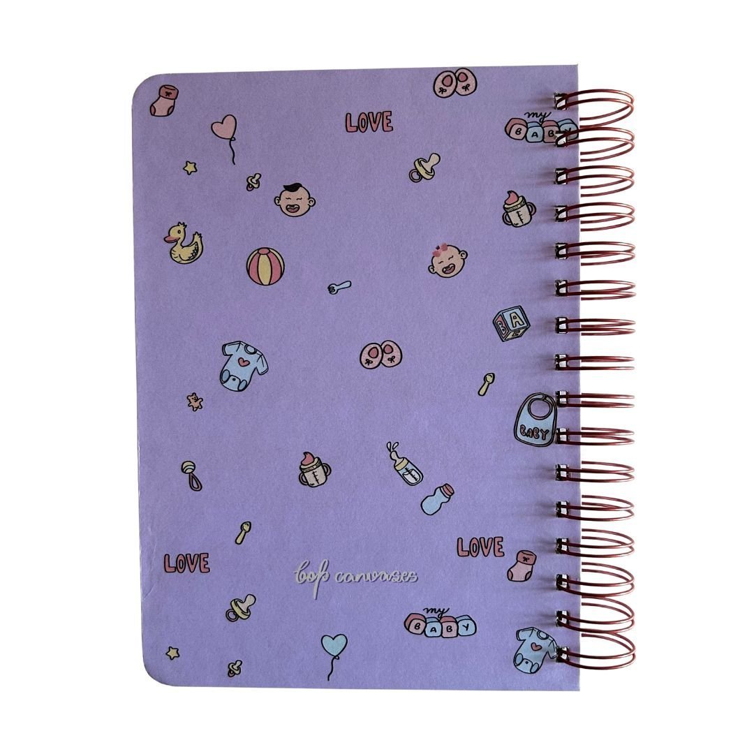 Pregnancy Journal - Lilac | Parents to be | 9 Months Journal - Bop Canvases