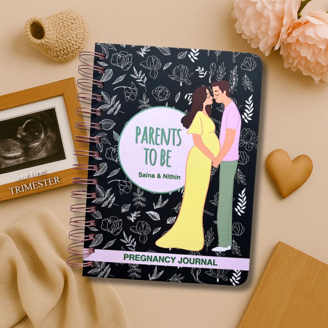Pregnancy Journal - Parents to be | Black | 9 Months Journal - Bop Canvases