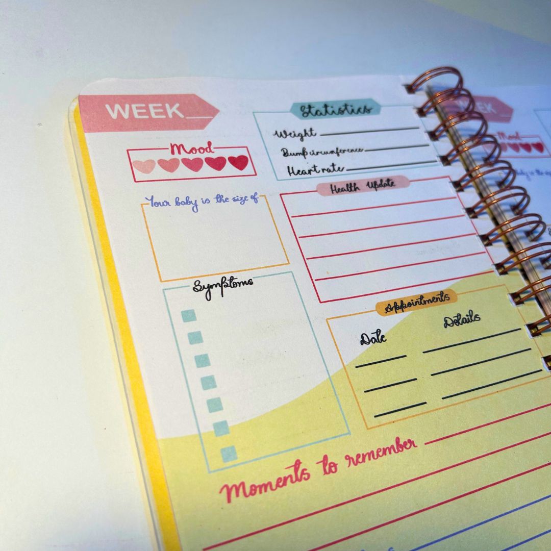 Pregnancy Journal - Parents to be | Water Lilly | 9 Months Journal - Bop Canvases