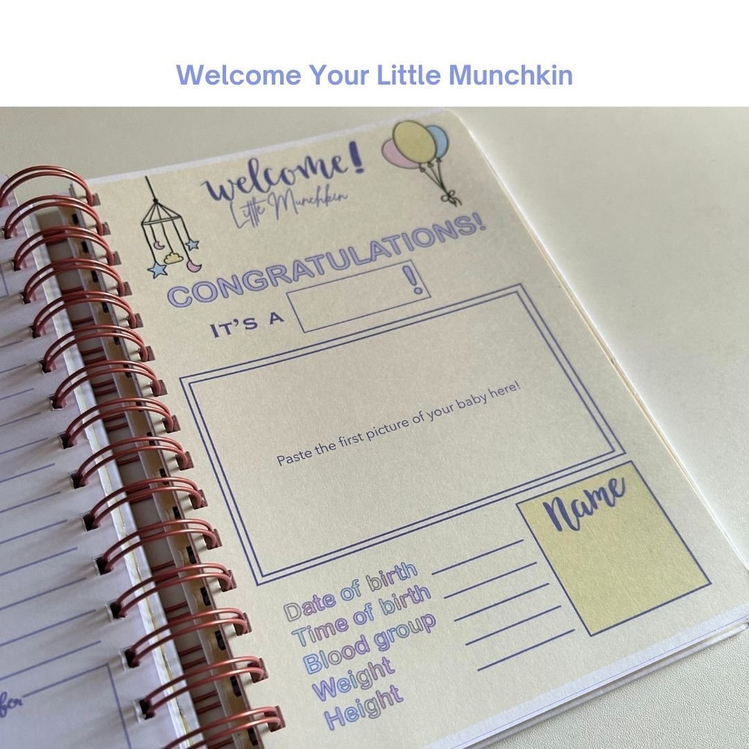 Pregnancy Journal - Picture & Name personalized | Parents to be | 9 Months Journal | Bluebell - Bop Canvases