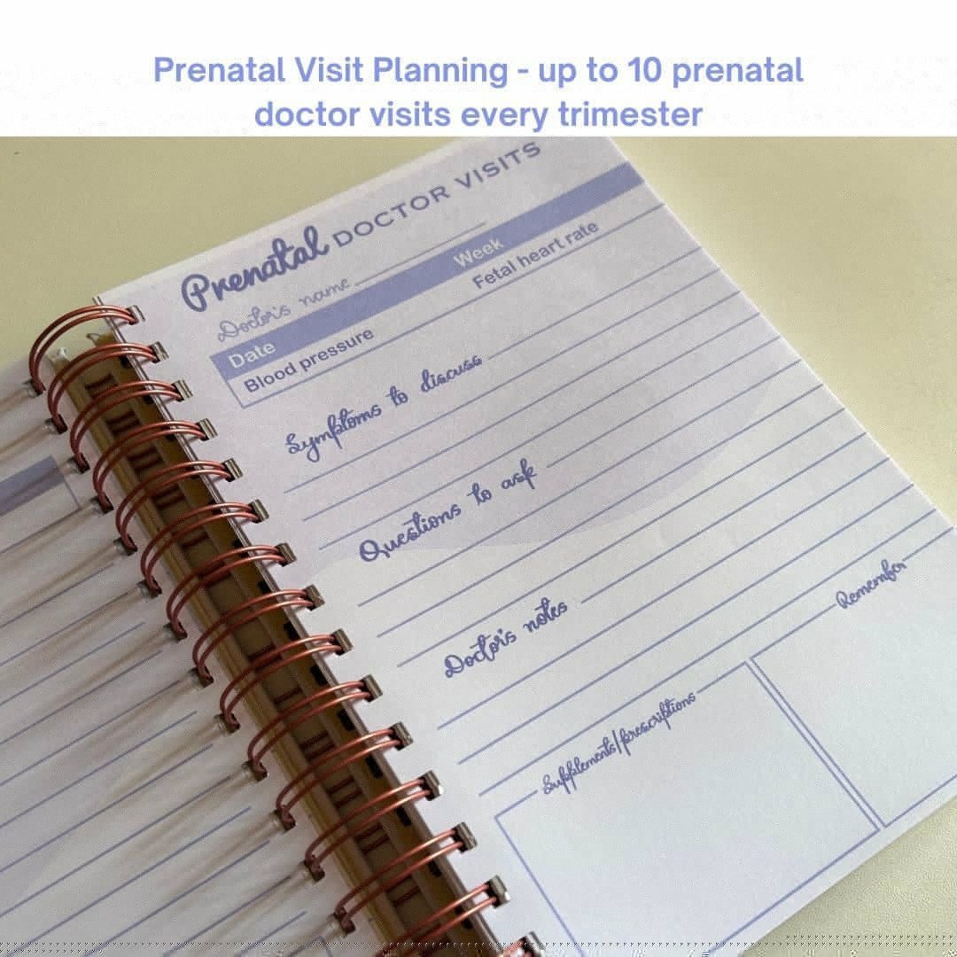 Pregnancy Journal - Picture & Name personalized | Parents to be | 9 Months Journal | Viola - Bop Canvases