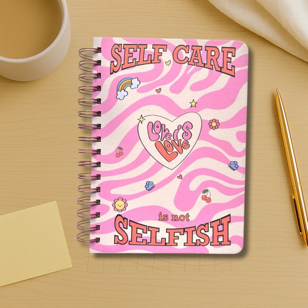 Self - Care Journal | Daily Practice | 6 Months | For Experienced Writers (Cherry blossom) - Bop Canvases
