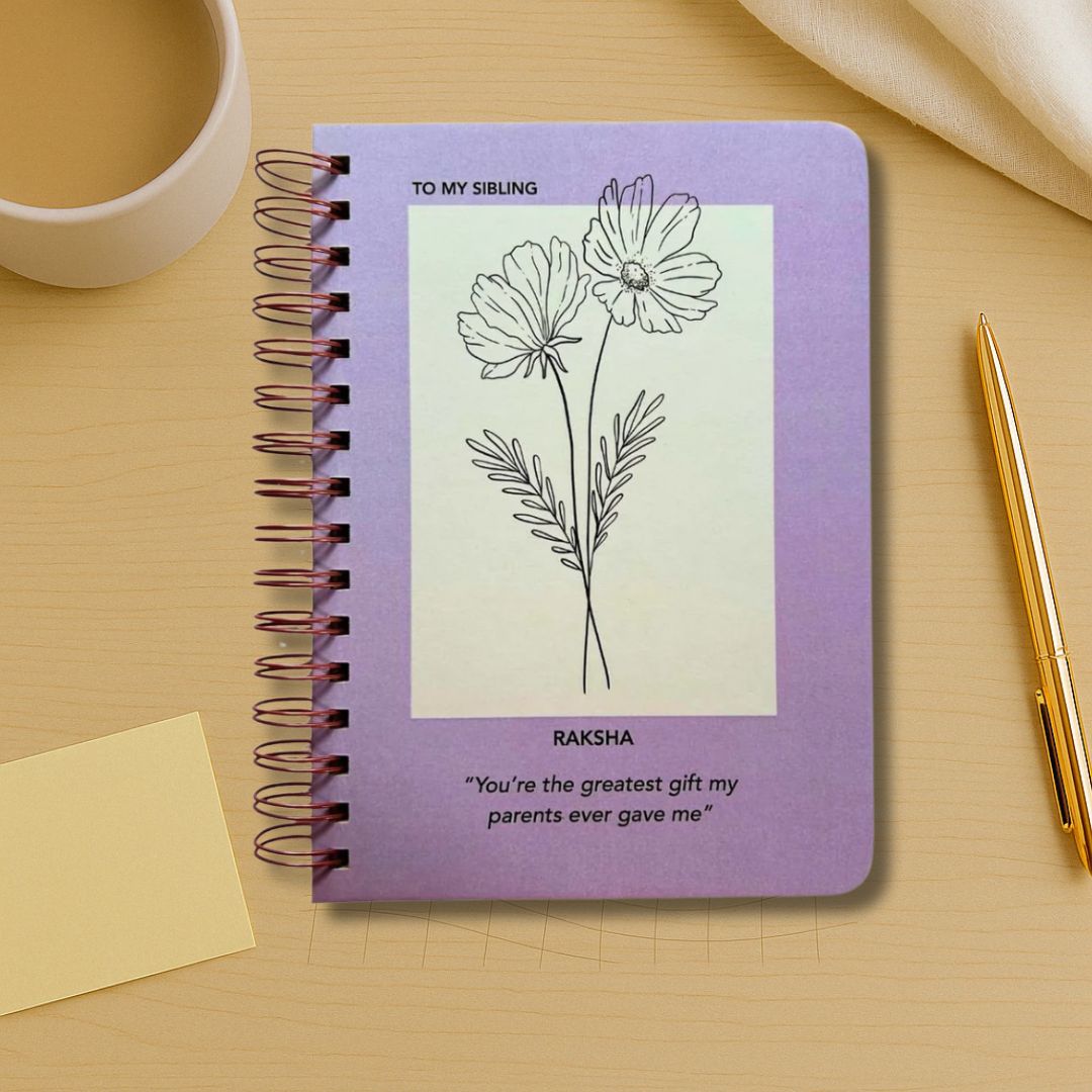 Self - Care Journal | Daily Practice | 6 Months | For Experienced Writers (Floral | Lavender) - Bop Canvases