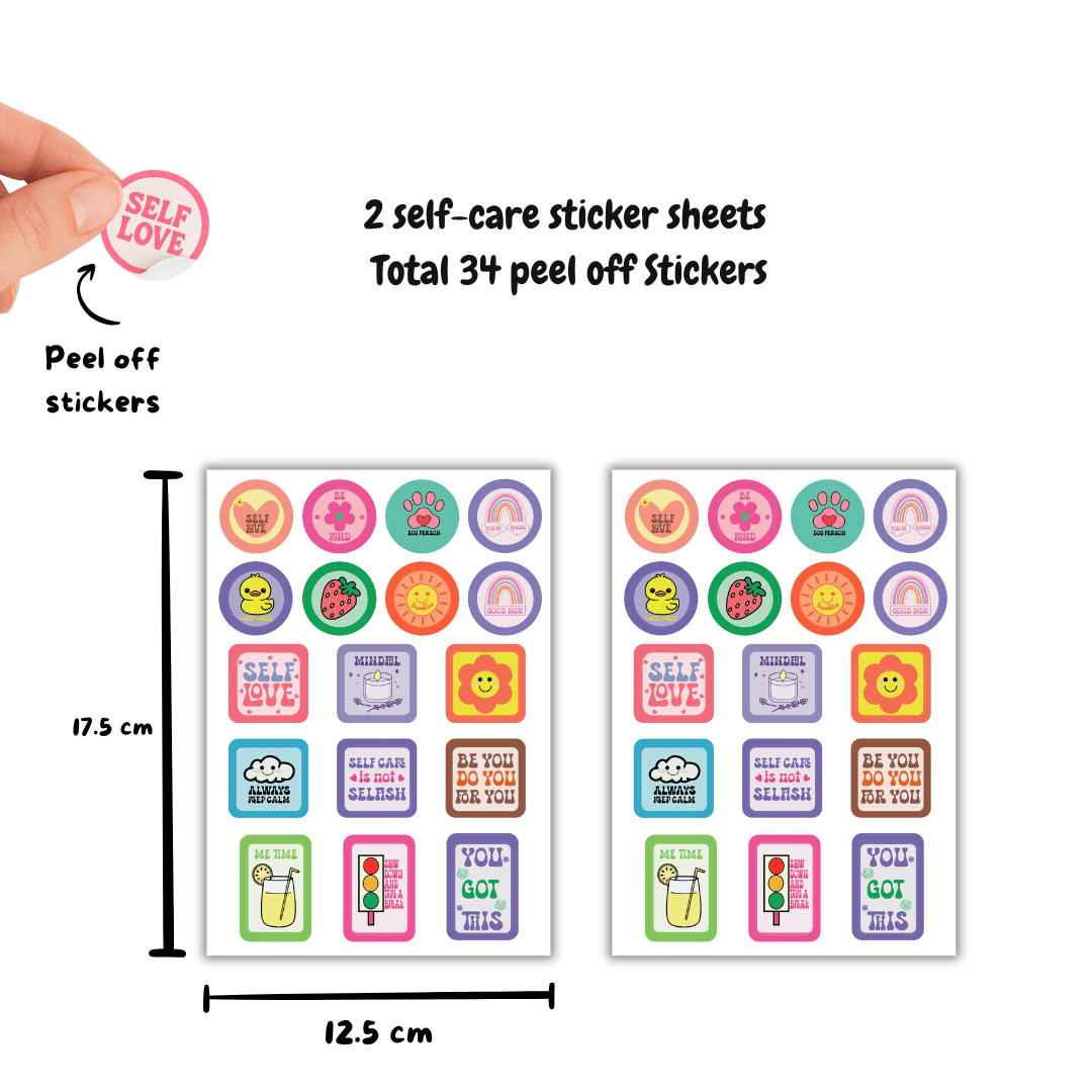 Self - Care Sticker Sheets - Bop Canvases