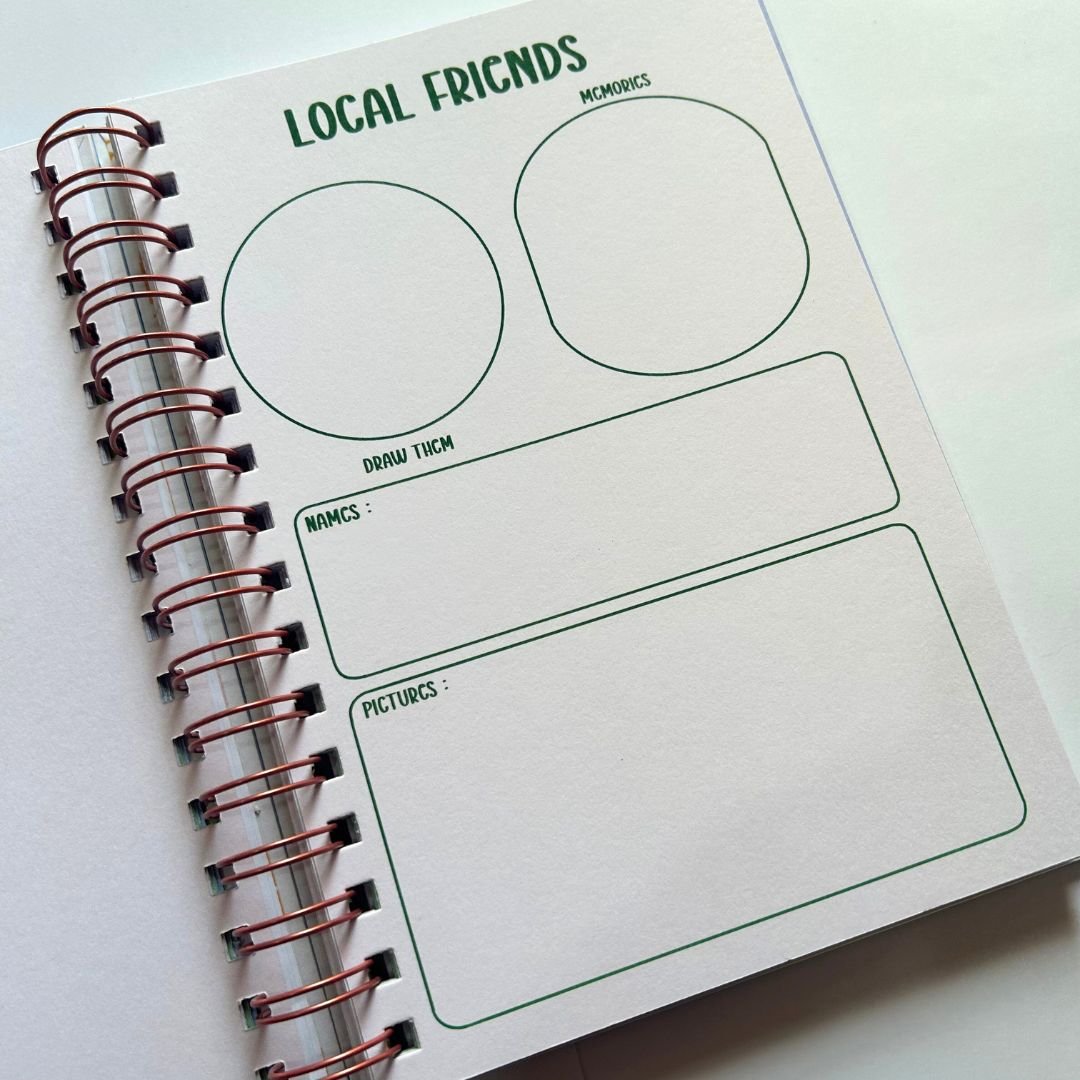 Travel Journal - Personalized with name | Travel plans | Designed for 6 Trips - Bop Canvases