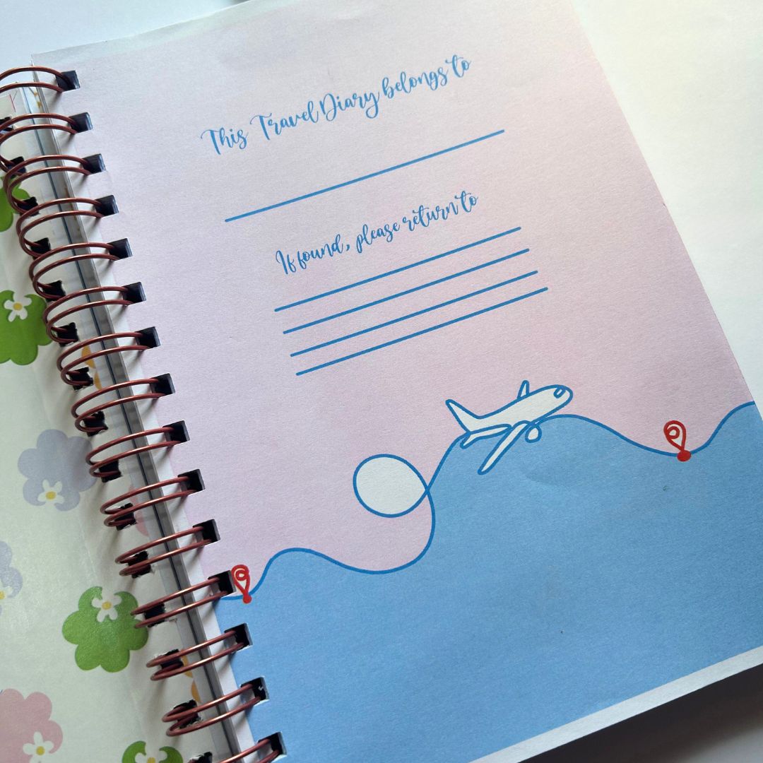 Travel Journal - Personalized with name | Travel plans | Designed for 6 Trips - Bop Canvases