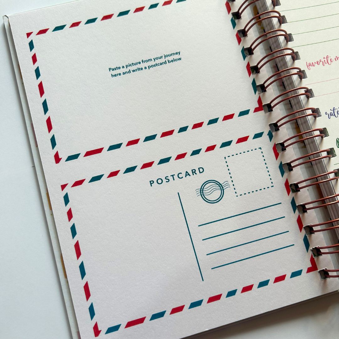 Travel Journal - Personalized with name | Travel plans | Designed for 6 Trips - Bop Canvases