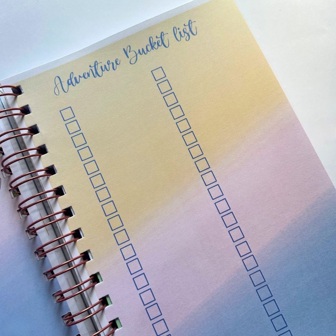 Travel Journal - Personalized with name | Travel plans | Designed for 6 Trips - Bop Canvases