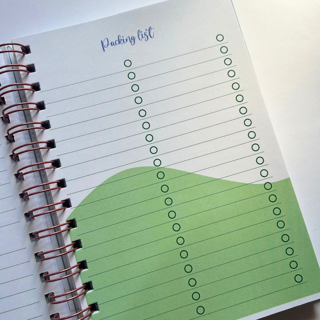 Travel Journal - Personalized with name | Travel plans | Designed for 6 Trips - Bop Canvases