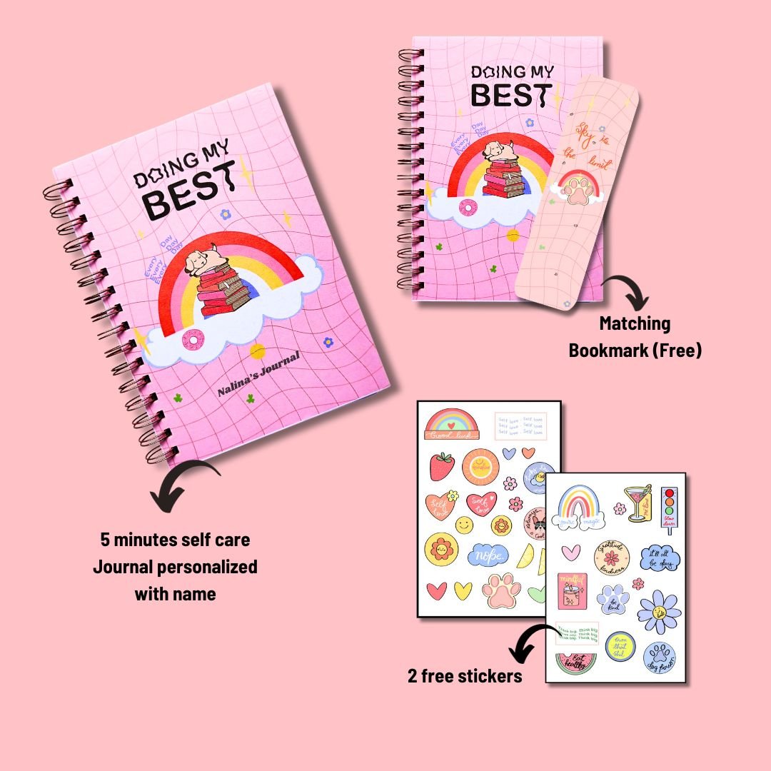 5 - Minutes Self-Care Journal - Sleepy Dog - Bop Canvases