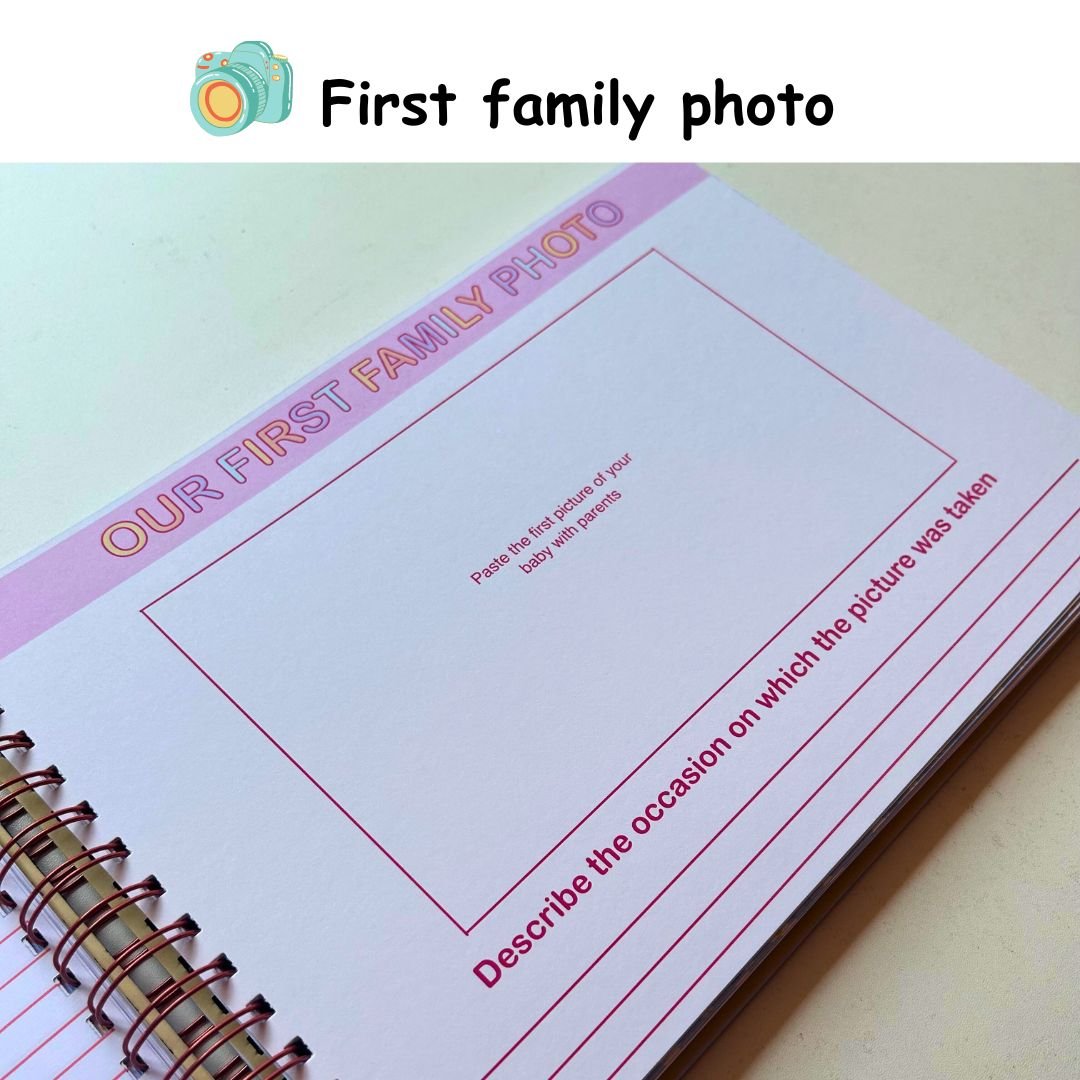 Baby Milestone Journal - Floral Pink | 0 to 4 years | A4 Size - Bop Canvases