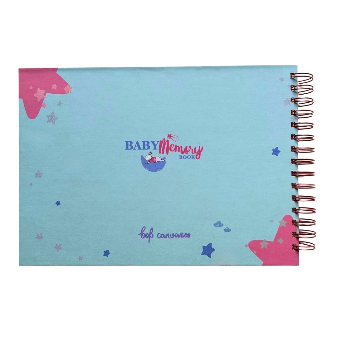 Baby Milestone Journal - The Early Years - Blue | 0 to 4 years | A4 Size - Bop Canvases