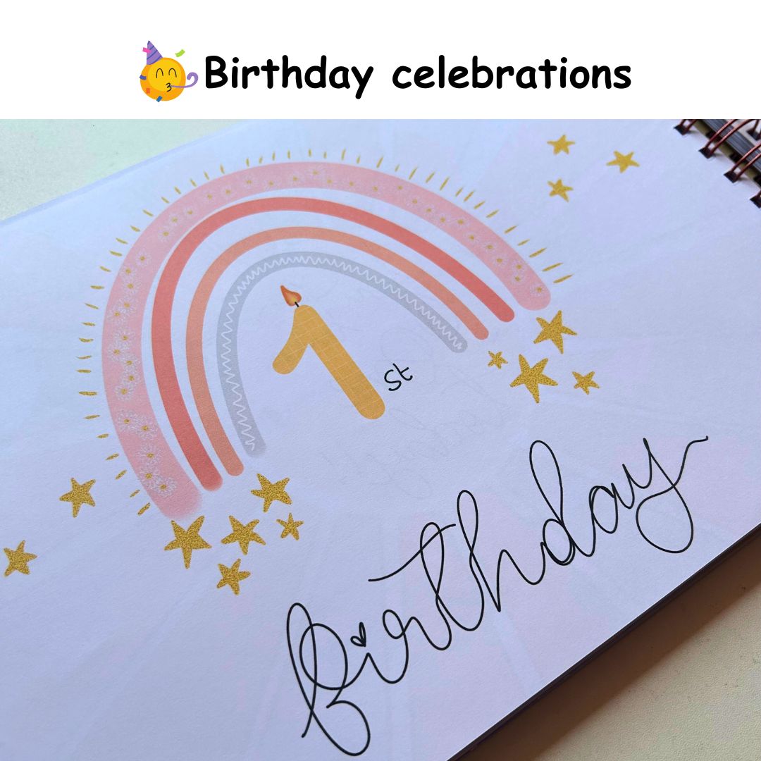 Baby Milestone Journal - The Early Years - Blue | 0 to 4 years | A4 Size - Bop Canvases