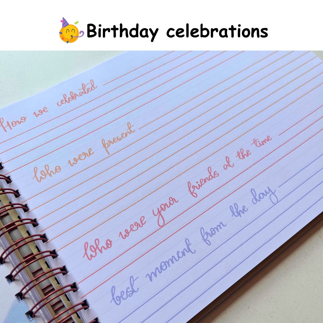 Baby Milestone Journal - The Early Years - Vanilla | 0 to 4 years | A4 Size - Bop Canvases