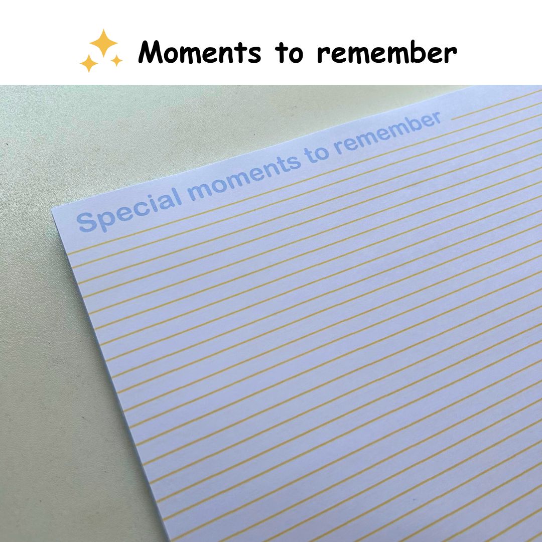 Baby Milestone Journal - The Early Years - Vanilla | 0 to 4 years | A4 Size - Bop Canvases